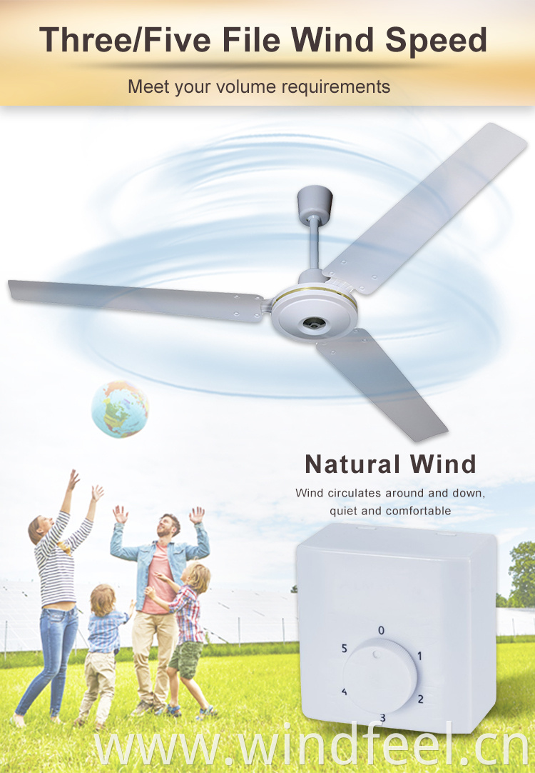 Home Appliance Decorative Cooling Air 56 Inch Ceiling Fan 48 Inch Electric Fan with 100% Copper Motor Pure Aluminum Motor Fans